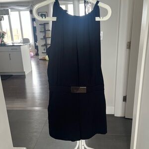 Elegant Black Sleeveless Romper